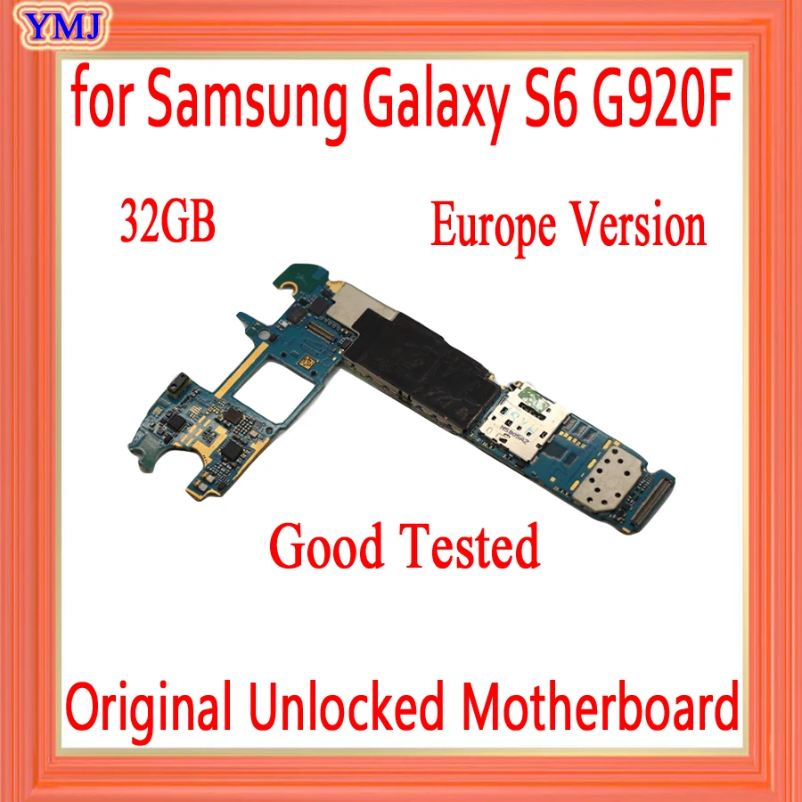 100% оригинальная разблокированная материнская плата для Samsung Galaxy S6 G920F 32 ГБ версия