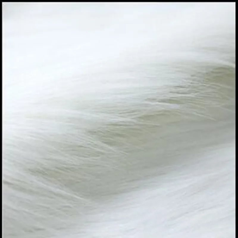 Белый мохнатый искусственный мех 7 см длинный ворс обивка на заказ ткань 50 см x 160 см