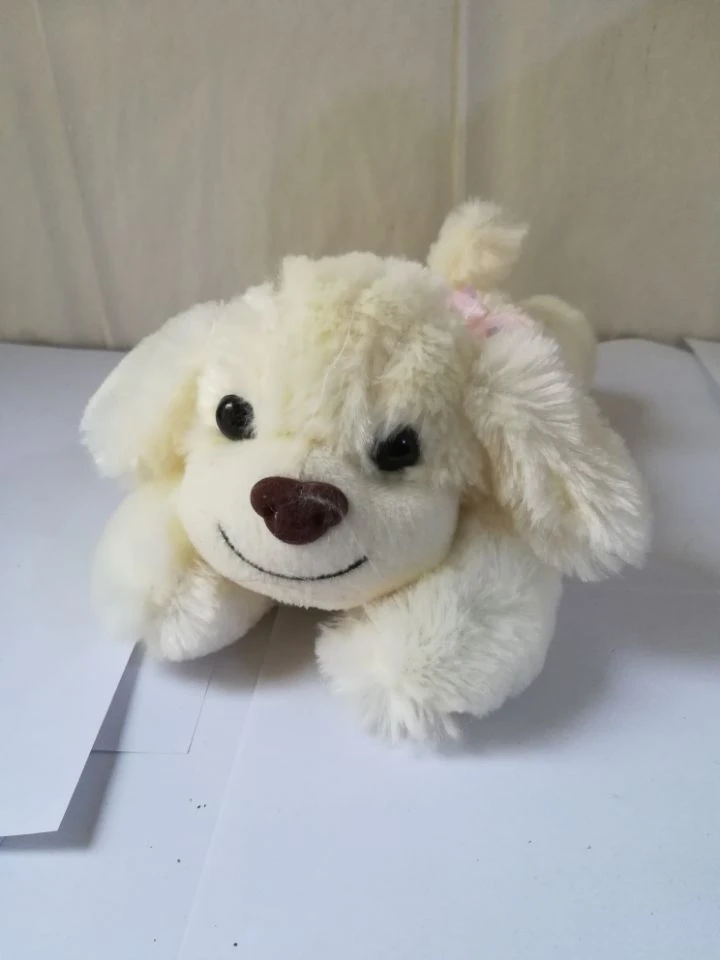 small white dog stuffed animal