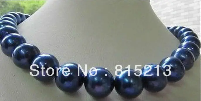 

ddh00461 HUGE18"11-12MM GENUINE SOUTH SEA BLACK BLUE REDISH PEARL NECKLACE