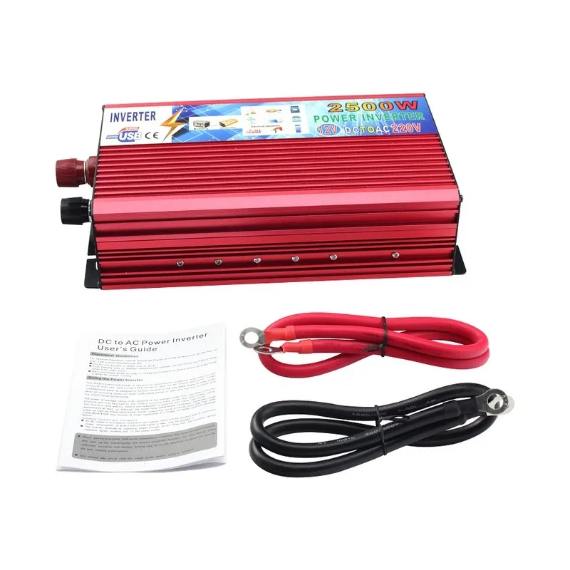 Car Power Inverter DC 12V to AC 220V 2500W Portable Power Transformer Inverter Vehicle Power Supply Charger Converter Adapter (5)