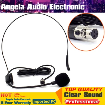 

4Pcs Mini XLR 3 Pin TA3F Plug Wired Headworn Condenser Microphone Headset Microfone Headband Mic For SAMSON Wireless Transmitter