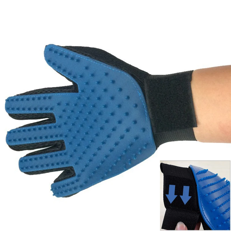 Cat Clean Grooming Glove Deshedding Brush Kitten Gentle Back Massage Gloves Pet Fur Washing Bathing Brushes Hair Comb Touch