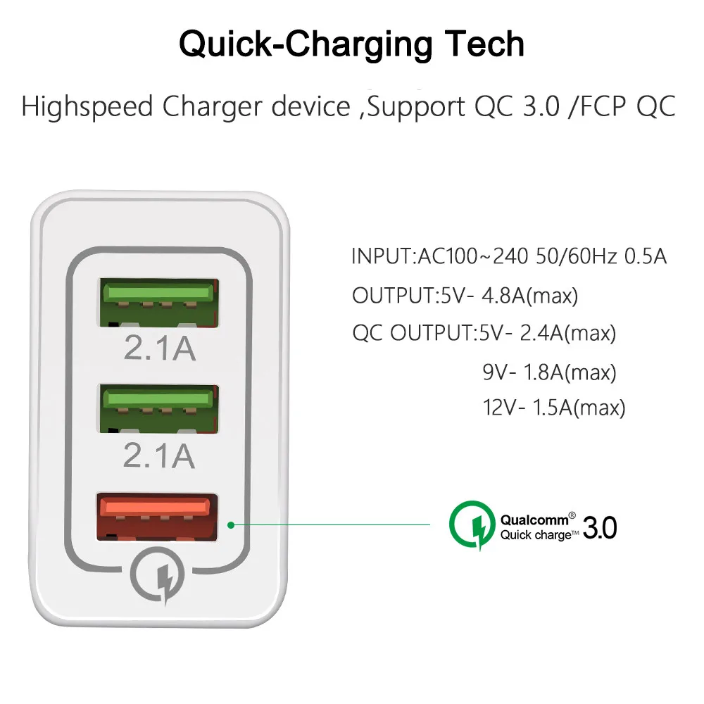 العالمي 18 W شاحن سريع للهاتف المحمول USB تهمة سريع 3.0 5 V 3A ل فون 7 8 الاتحاد الأوروبي الولايات المتحدة التوصيل شحن ل samsug s8 s9 هواوي العالمي 18 W شاحن سريع للهاتف المحمول USB تهمة سريع 3.0 5 V 3A ل فون 7 8 الاتحاد الأوروبي الولايات المتحدة التوصيل شحن ل samsug s8 s9 هواوي