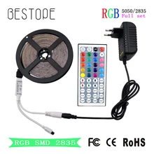 RGB LED Strip  SMD 2835 Light DC 12V 5050 5M 10M Waterproof Flexible Ribbon Neon Tape+Controller For Home Lighting