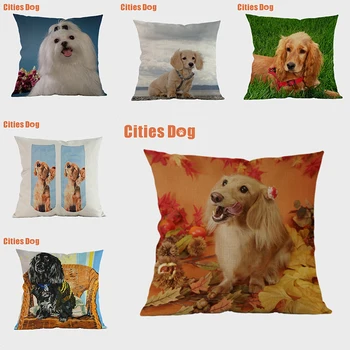 

English Cocker Spaniel dog pillow covers decorative cushion covers for sofa Pillows Animal dogs pillowcase cushions cover decor
