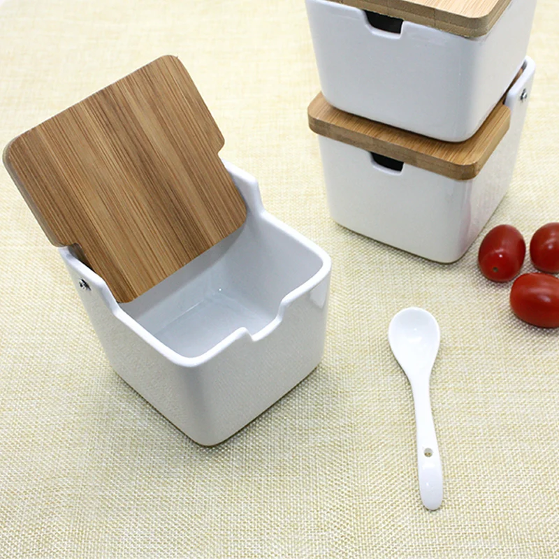 

NHM kitchen spice rack ceramic seasoning jar pot salt and pepper sugar spice shakers container Drop ship dropshipping