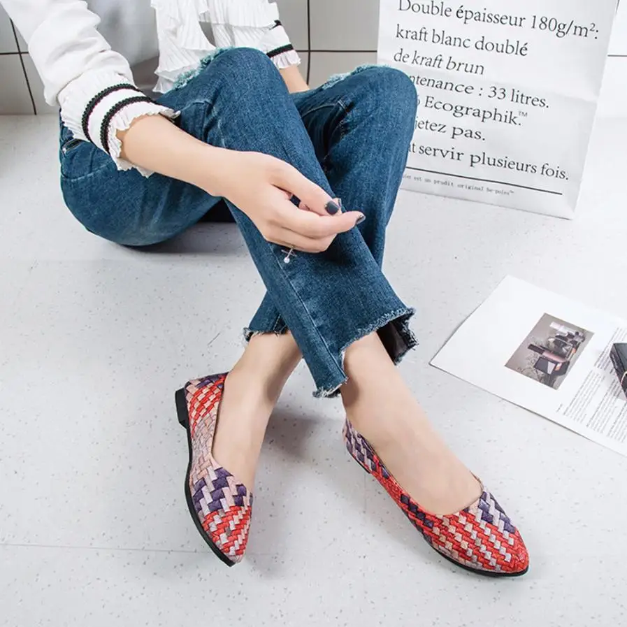 

Women Flat Shoes Casual Pointed Toe Girl Spring Mixed Colors Flat Ladies Elegant Shoes Female Pretty Flat Shoes zapatos mujer