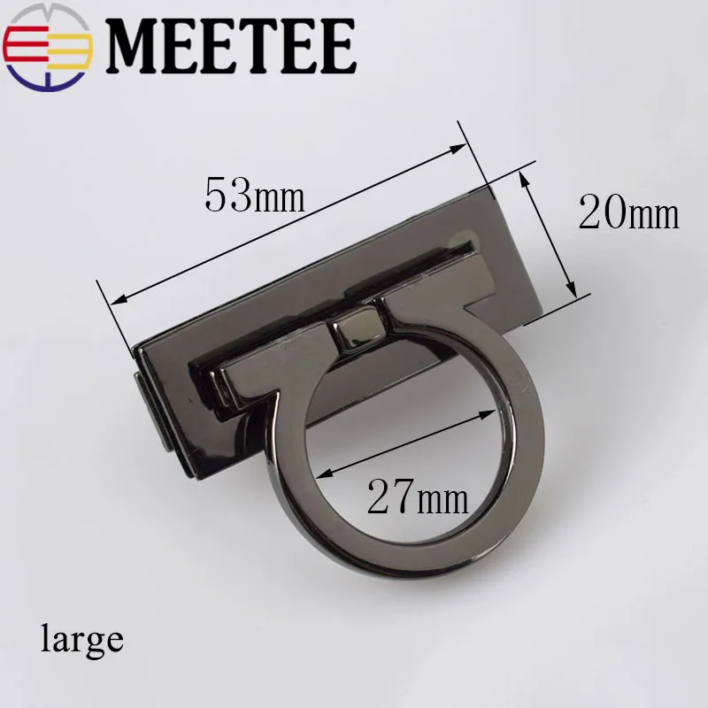 Металлическая застежка Meetee 2 шт. Поворотный замок для сумок застежки сделай сам