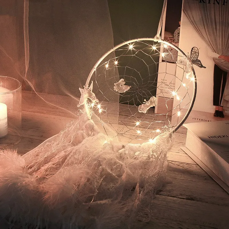 

65cm Dream Catcher With LED Lighting Girl Room Bell Bedroom Romantic Hanging Decoration Dreamcatcher