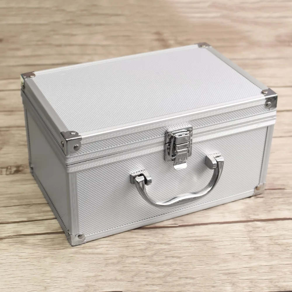 

230x150x125mm Aluminum Alloy Toolbox Instrument case Portable Sponge Lining Handheld