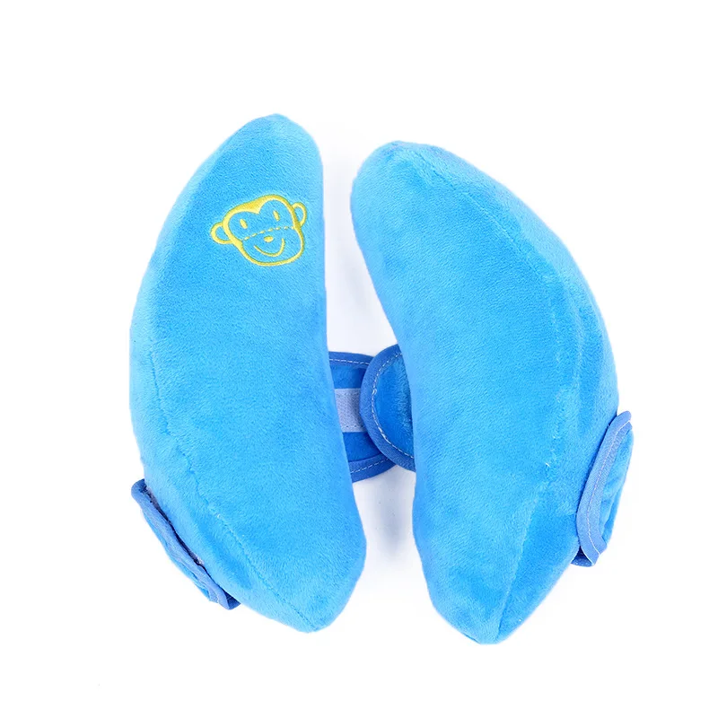 Soft Baby Toy Toddler Headrest Pillow Baby Head Protection Children Car Safety Seat Neck Support Pillow Stroller Accessories - Color: Blue