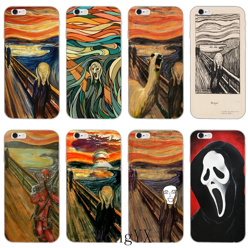

The Scream By Edvard Munch Ultra Thin Soft phone cover case For Huawei Honor 4C 5A 5X 5C 6 Play 6X 6A 6C pro 7X 8 9 Lite V8 V10