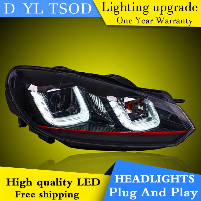 

Car Styling Headlights for VW Golf 6 2010-2012 LED Headlight for Golf 6 Head Lamp LED Daytime Running Light LED DRL Bi-Xenon HID