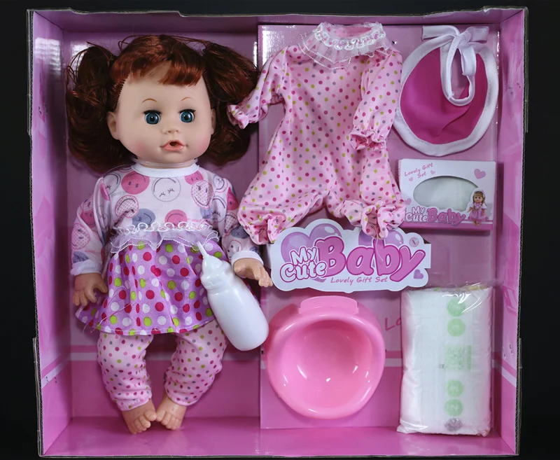 

[TOP] 32cm Newborn baby doll Can Blink Drink Water Milk Change clothes Pee speak talking Reborn Baby Dolls model girl gift