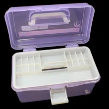Мульти Пластик пустой 2 слоя Коробка Для Хранения Чехол Коробка для ногтей искусство ремесло коллекция макияжа