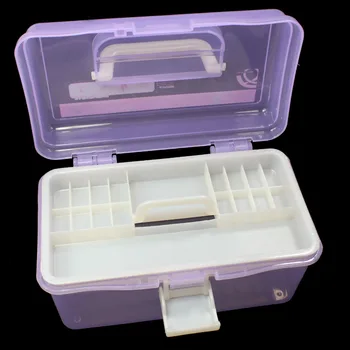 

Multi Plastic Empty 2 layer Storage Case Box Nail Art Craft Makeup Collection