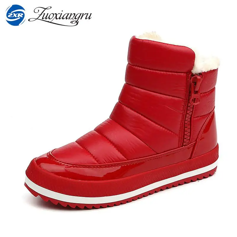 

Zuoxiangru Women Boots Warm Winter Boots Women Ankle Botas Cotton Waterproof Female Mujer Winter Snow Shoes