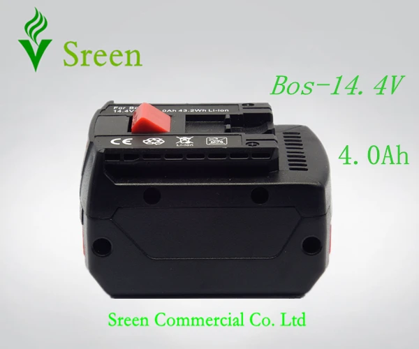 

New Spare 14.4V 4000mAh Lithium Ion Rechargeable Power Tool Battery Replacement for Bosch 2 607 336 150 BAT607 BAT614 2607336318