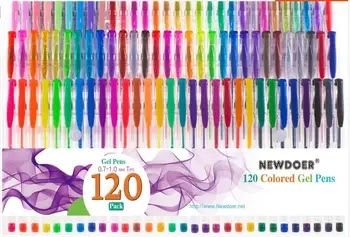 

120pc/set unical color gel pen metal color filling pen flash gel pen stationery gift student children adult drawing art set