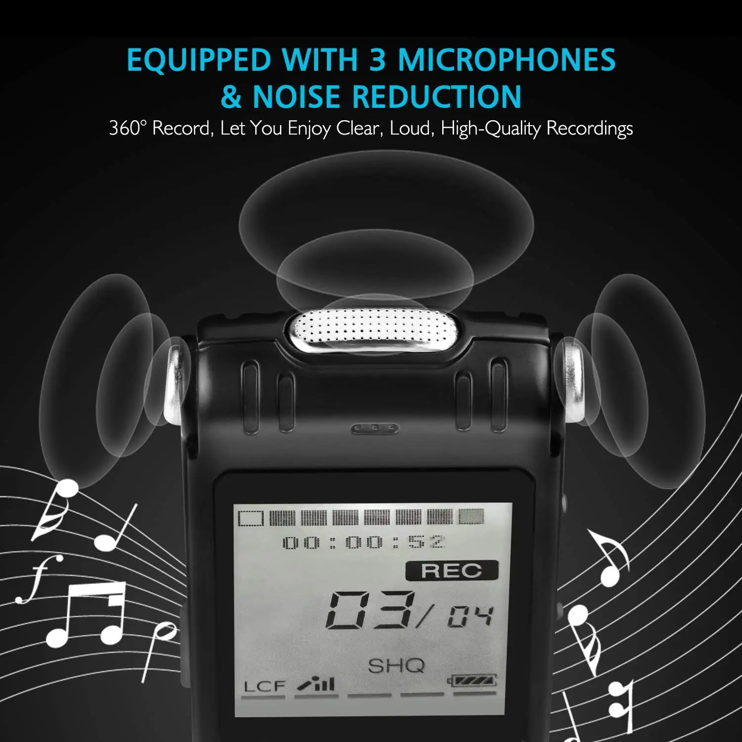 Digital Voice Recorder 16GB Audio Sound Dictaphone