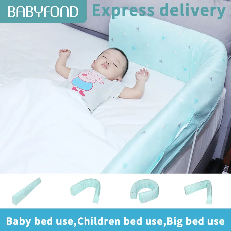 

Express delivery 1.2-2 Meters Bed Fence Multifunctional memory cotton guardrail Fall-proof Baby Bed rail mom pillow Free instal