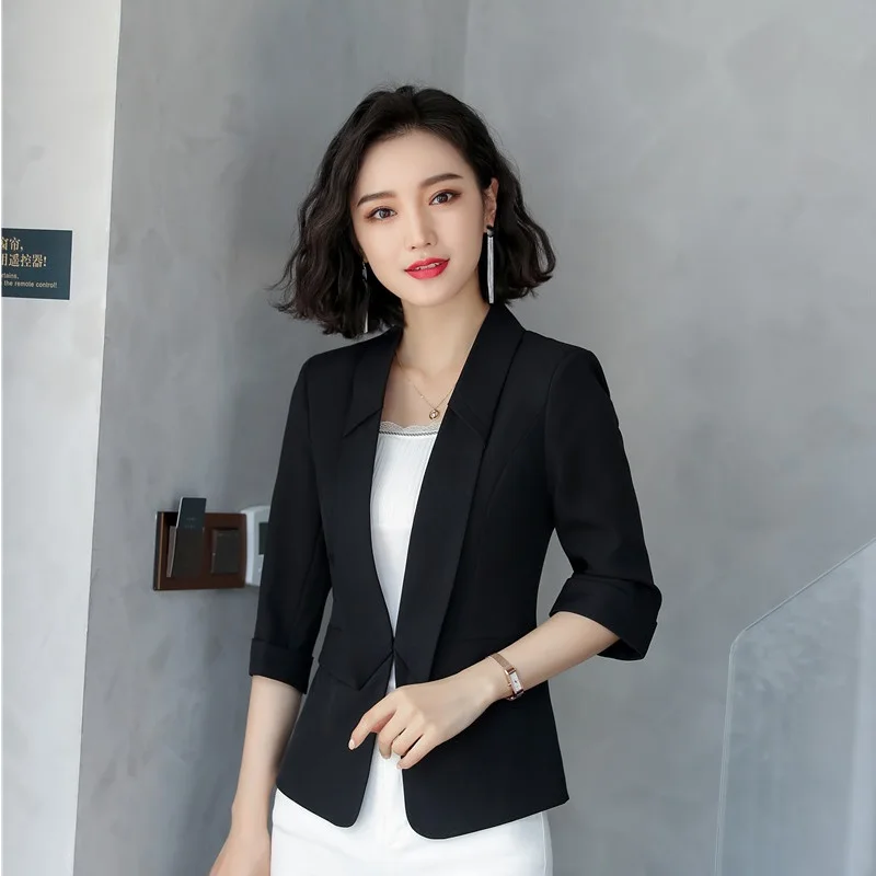 Formal Uniform Designs Half Sleeve Blazers & Jackets Coat Elegant Black