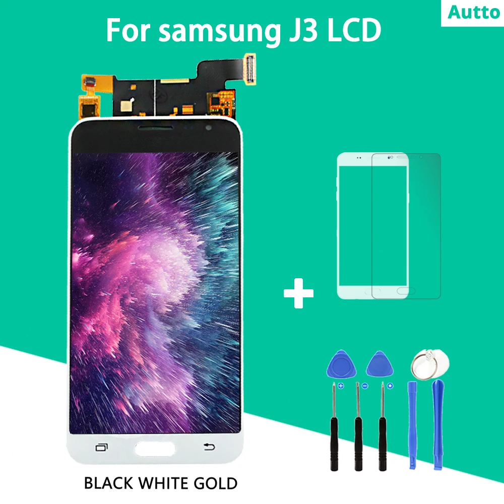 

AMOLLED 5.0 J3 LCD for sAMSUNG Galaxy J3 2016 LCD Touch Screen Digitizer Display for GALAXY J3 2016 J320 J320FN Free shipping