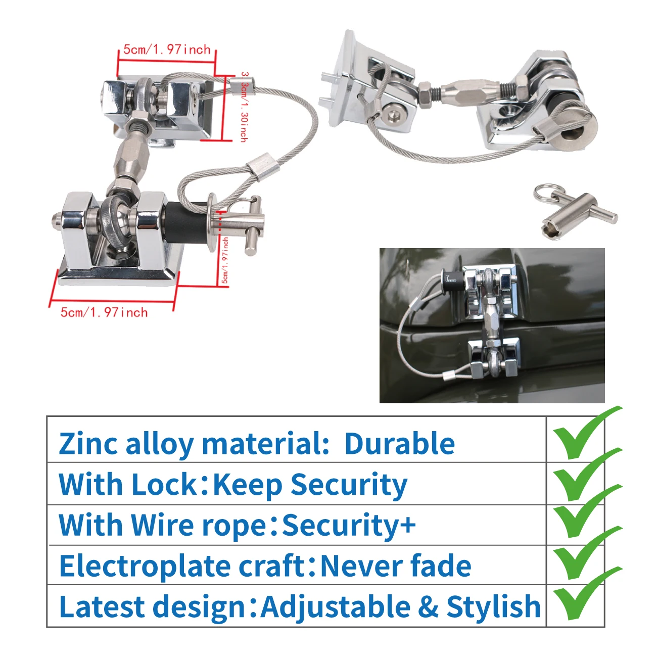 2 защелки для капота двигателя Jeep Wrangler JK Sahara Freedom Rubicon 2007 2017 # CEK074 S|lock latch|jeep wrangler hood