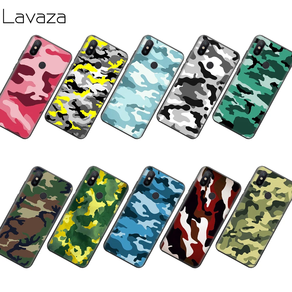 Lavaza Army Green Camouflage TPU Case for Xiaomi MI Redmi Poco X2 K30 Note 8T 10 6 8 9 9se A1 A2 A3 MAX 3 Lite Pro Plus f1 | Мобильные