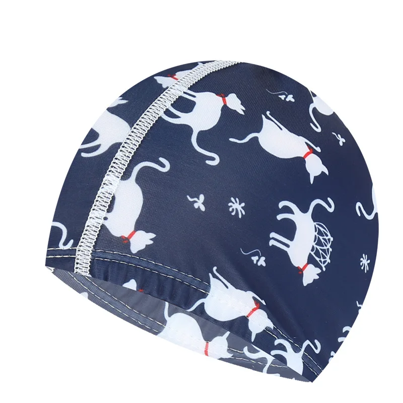 Тканевая Кепка для плавания ming с разными принтами, кепка для плавания в бассейне, защищающая длинные волосы, шапка для купания, Нейлоновая кепка s для женщин, мужчин и взрослых