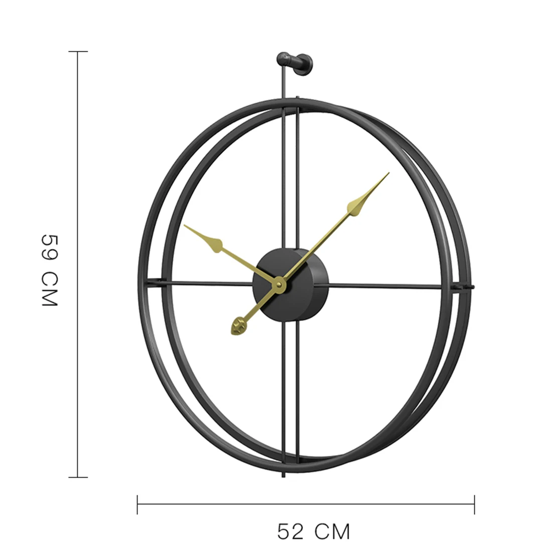 Горячие уникальные 55 см большие короткие европейские Стильные бесшумные железные настенные часы современный дизайн для украшения дома и офиса подвесные настенные часы