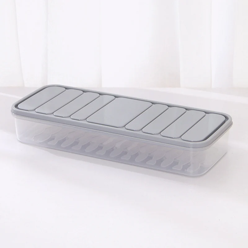 BNBS кухня может быть сложен еда сортировки коробка для хранения холодильники Crisper Герметичный Бак клецки овощей органайзер для фруктов коробка - Цвет: Gray Blue - Small