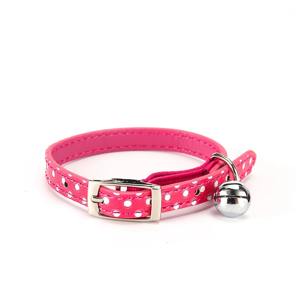 Pink Ошейник для кошек с колокольчиками ошейники для собак кошек щенков регулируемые маленькие светящиеся ошейники для собак товары для кошек Чихуахуа - Цвет: Pink