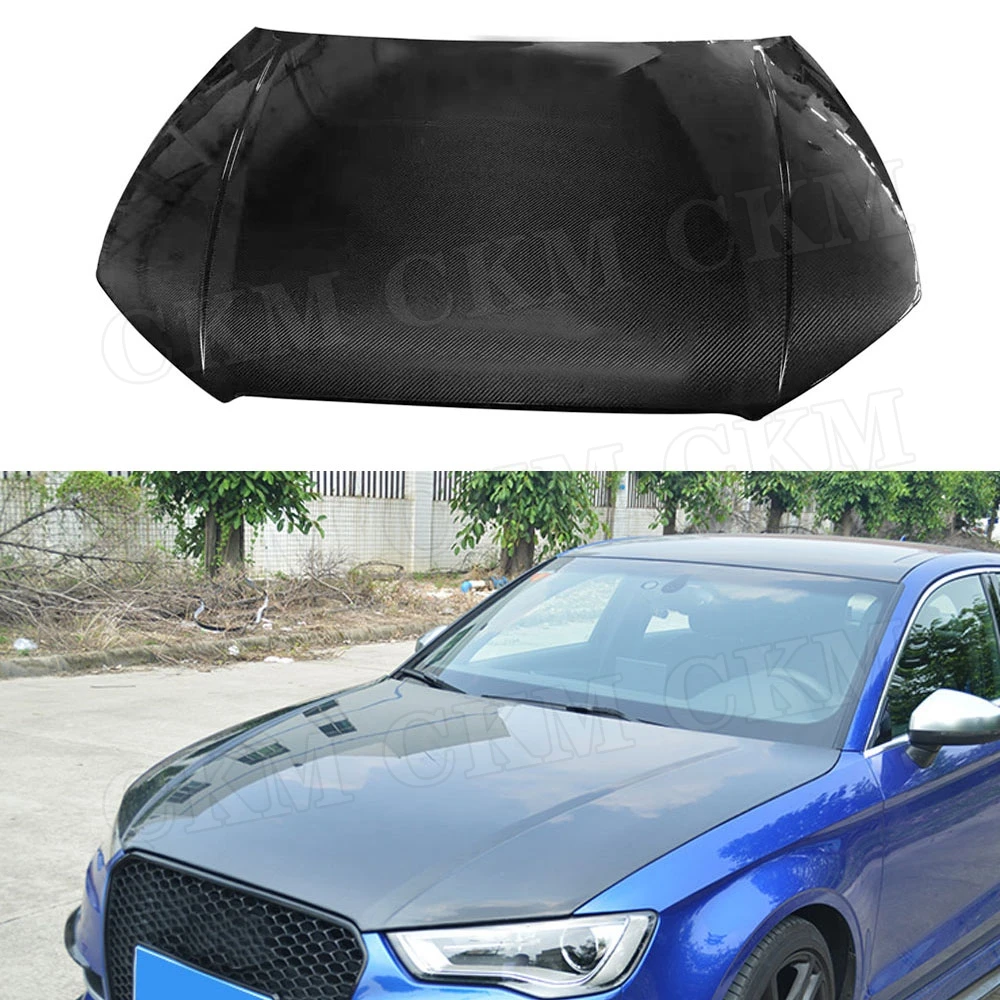 Carbon Fiber Car Front Hood Covers Bumper Engine Decoration Trims For