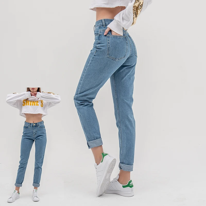 Luckinyoyo jean femme maman jeans pantalon copain jeans pour femmes avec taille haute push up grande taille dames jeans denim 5xl 2019