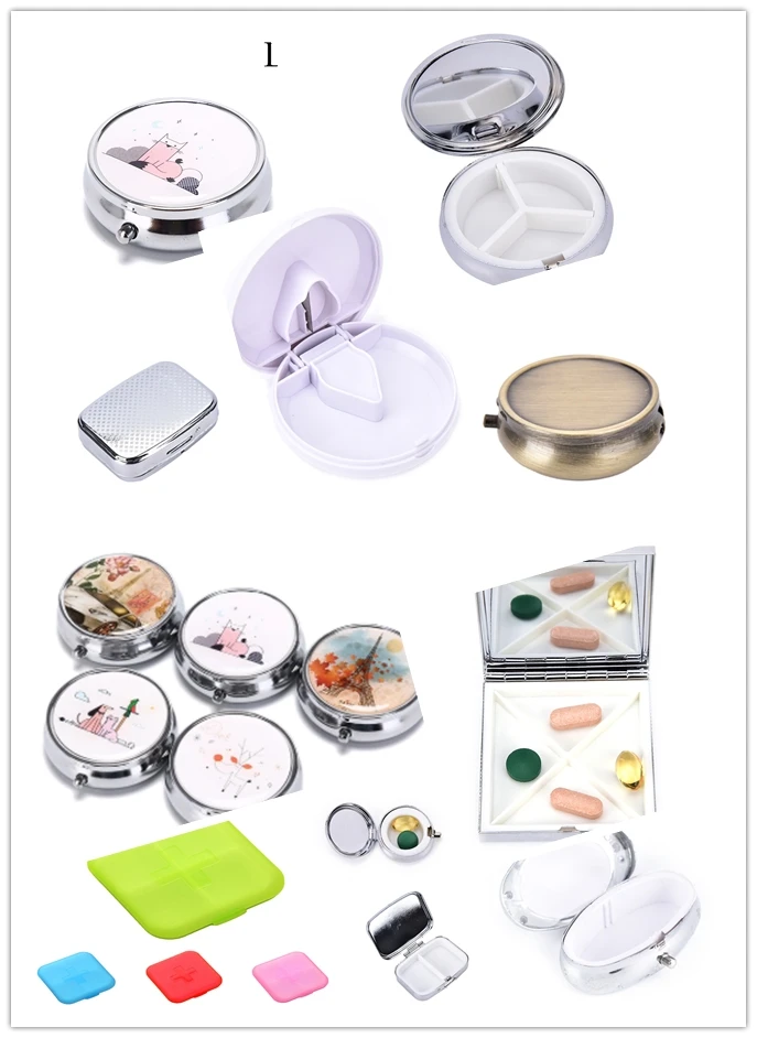 Pill Box Travel Case Splitter Organizer Medicine Cutter Container Dispenser Capsule Holder Organiser Hot Sale | Красота и здоровье