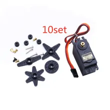 10 компл./лот MG995 55g сервоприводы цифровой металлический механизм rc автомобиль робот сервопривод