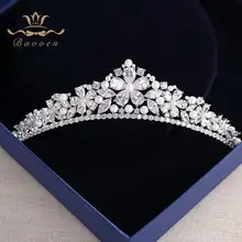 Bavoen Новое поступление высокое качество Европейский невесты фианит тиара головные уборы вечерние Жемчуг Корона аксессуары для волос