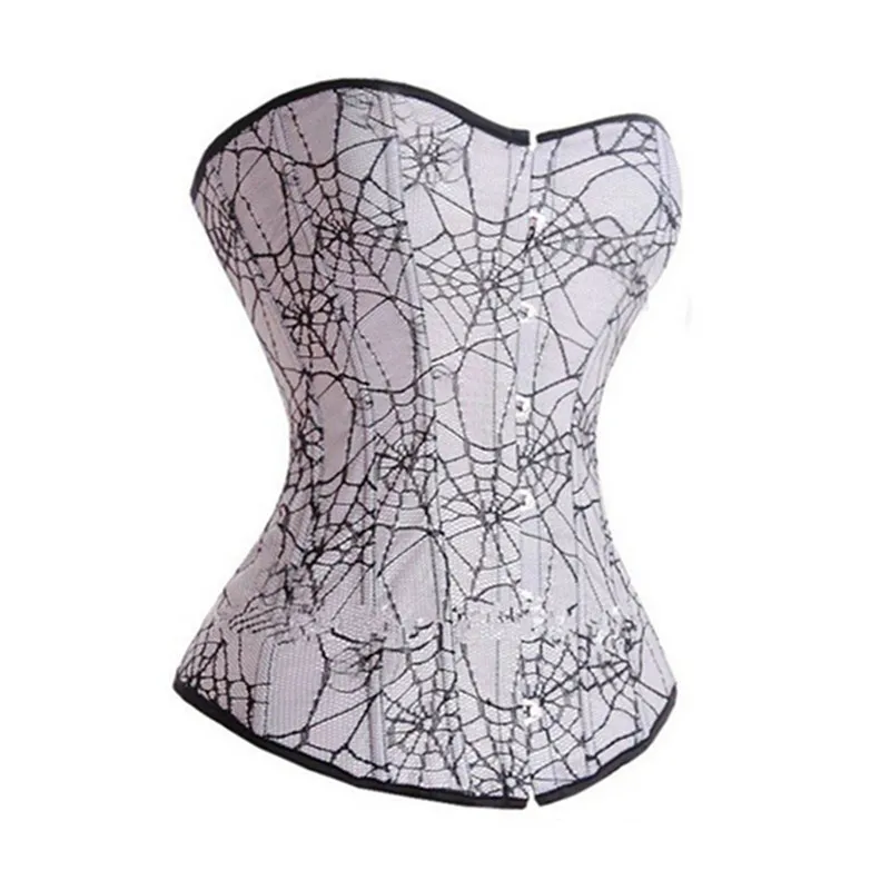 

High Quality Sexy Adult Gothic Spider Web Net Overlay Corset Bustier Women Overbust Bustier Hot design Sexy corset Hot Sale