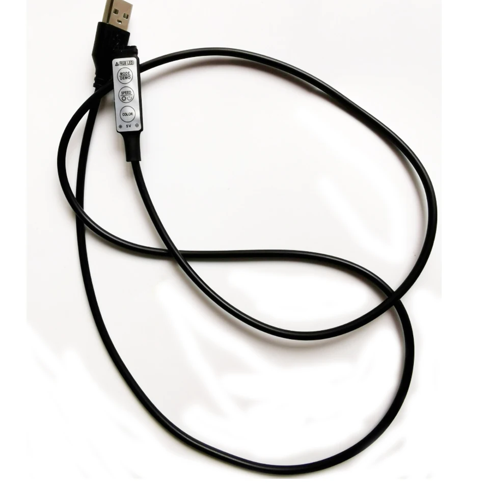 100 см светодиодный контроллер 5 в мини 3 клавиши светодиодный контроллер USB кабель для 5050 3528 светодиодные ленты контроллер контроль задней подсветки кабель