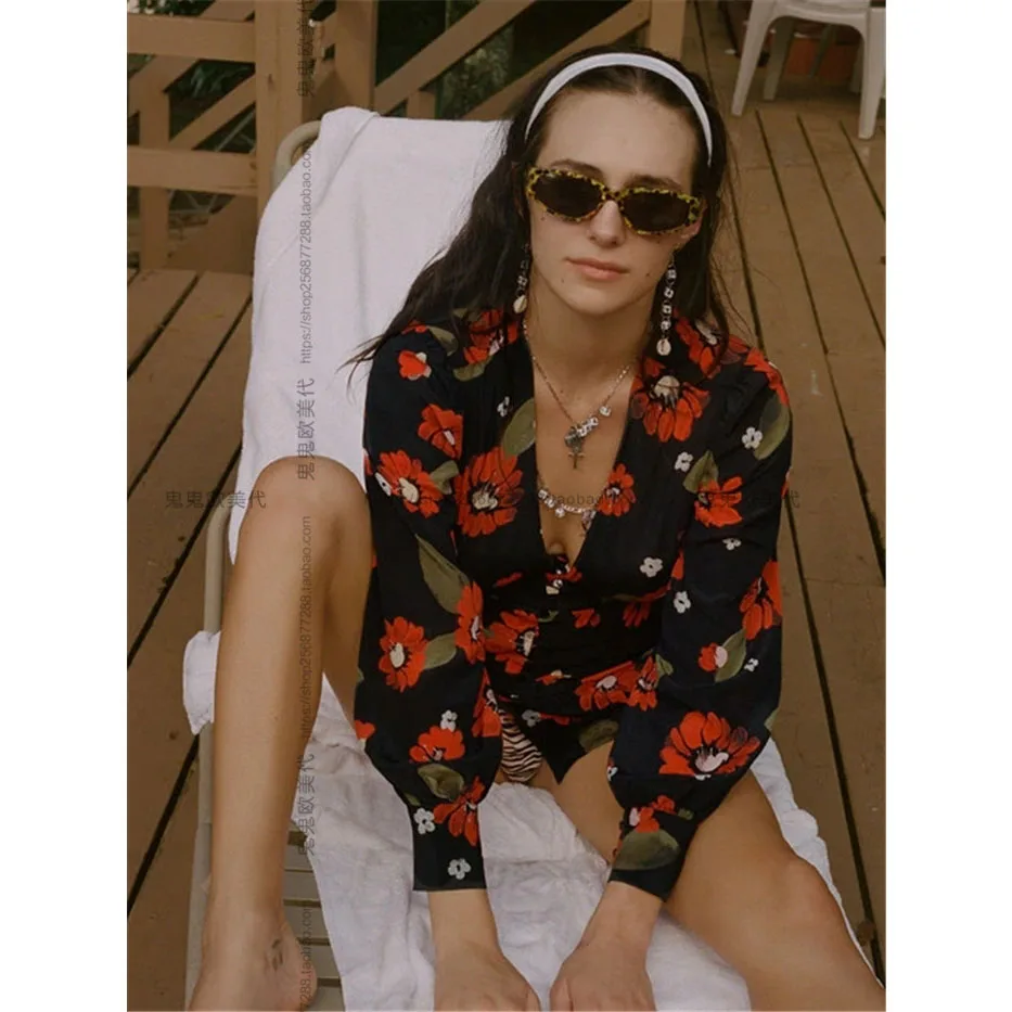 

2019 summer floral print silk blouse& shirts