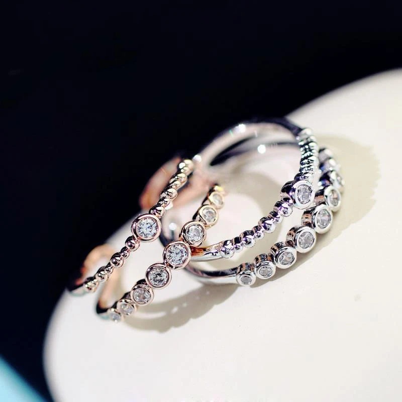 

Simple Top Quality Rose Gold Color Knuckle Ring Women Toe Ring Crystal Zircon Adjustable Finger Rings Jewelry Bagues Femme