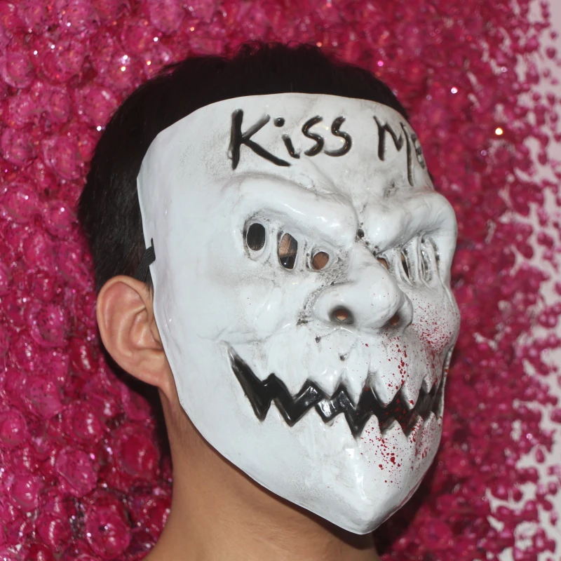 Kiss Me маска для продувки костюм страшный Хэллоуин кровавые ПВХ взрослые Вечерние Маски для мужчин и женщин маска