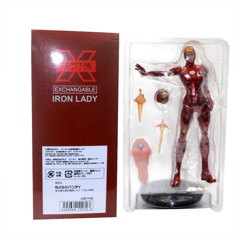 

Avengers Iron Lady Ironman Girl Ver 20cm Action Figure Toys Doll GK Statue PVC Brinquedos Collection MK8 Super hero Model Gift