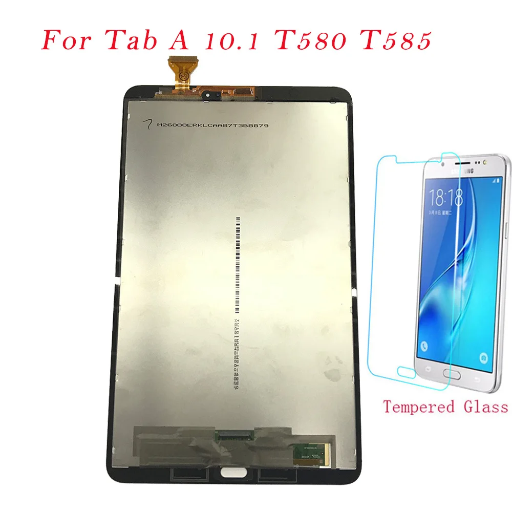 Pаспродажа Тестовый планшет с жидкокристалическим дисплеем для Samsung Galaxy Tab A 10,1 SM T580 SM T585 T580 T585 ЖК дисплей с сенсорным экраном дигитайзер Рамка в сборе
