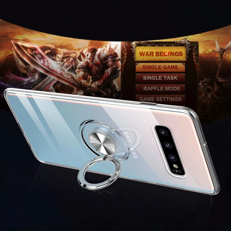 Чехол для Samsung Galaxy S10 Роскошный прозрачный силиконовый защитный чехол телефона из
