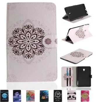 

For Samsung T380 Tablet Case PU Leather panda owl Wallet Flip Cover for Samsung Galaxy Tab A 8.0 T380 SM-T385 8'' 2017 Case