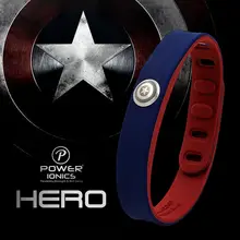 Héroe Poder Ionics 3000 iones IDEA BAND Sports Pulsera De Titanio Pulsera de Equilibrio Del Cuerpo Humano