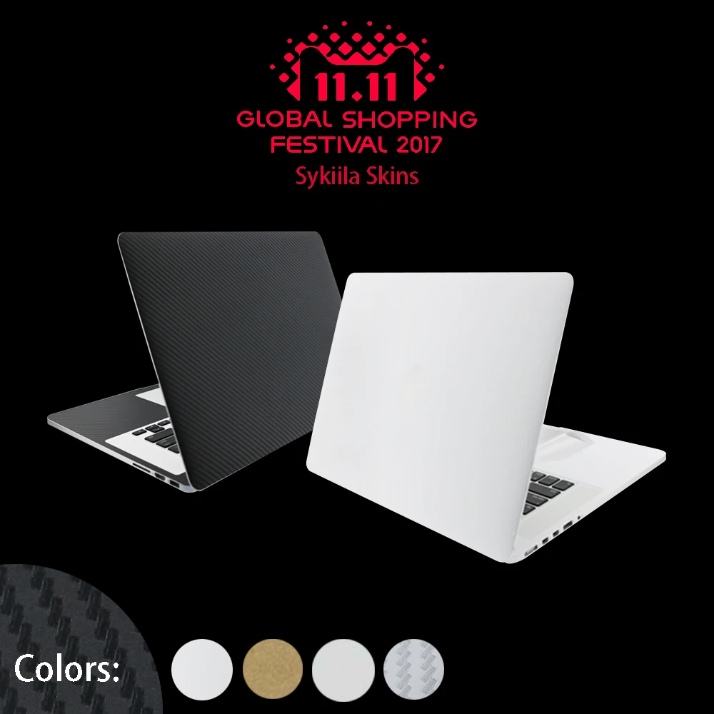 Carbon Fiber Skin for apple Macbook Air 11 12 13 Pro 13 15 Retina Decal